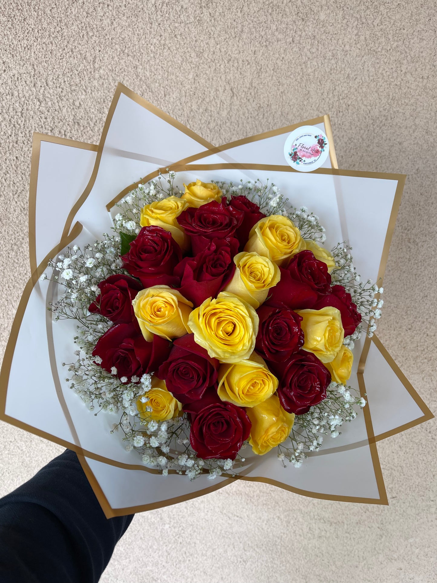 Simple Yellow & Red Bouquet