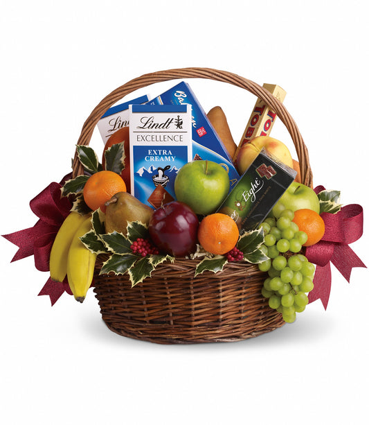 FRUITS AND SWEETS CHRISTMAS BASKET