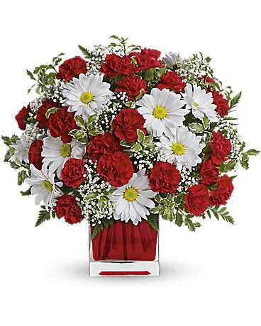 RED AND WHITE DELIGHT BY FLORAL ARTE