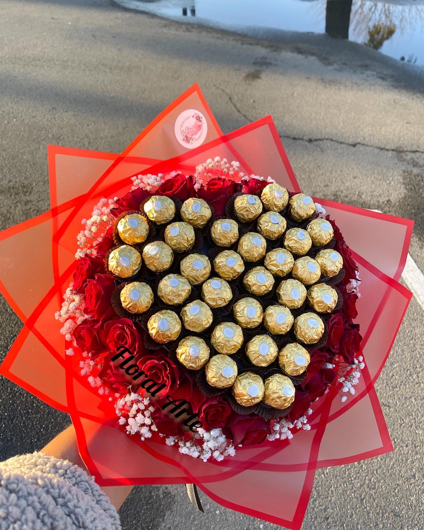 Heart Shaped Ferrero Rocher Bouquet